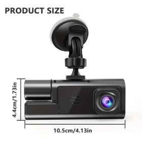Driving Recorder HD 1080P Three-lens Parking Monitoring With Reversing Image (Color: Black)