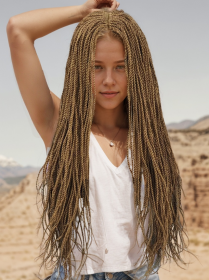 Braid Wig - 28 Inches Synthetic Hand Braided Wig For Black Women  Only Supports Self-pickup. (Option: 53927B)