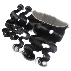 Human Hair Cut From One Donor, Indian Hair Braided Body Waves, Black Women Wholesale Set (Option: Clear-12inches)