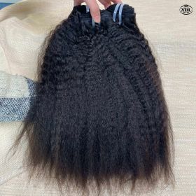 Single Donor Raw Indian Unprocessed Hair Vendors (Option: Kinky Straight-10Inches)