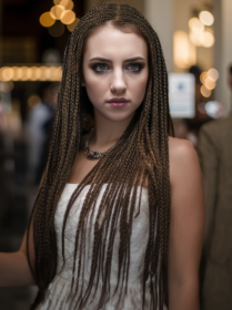 30 Inch Braided Wigs For Black Women Full Lace Front Box Braided Wig KnotlessBraided Wigs Lightweight Braids Synthetic Lace Front Wig Black Plus (Option: 1038T27)