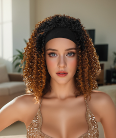 Self-pickup Especially Yours Curly Headband Wig Shoulder-Length Layers Of Natural Spiral Curls With Full, Bouncy Volume, Comfy Stretch Band Runwa (Option: OP27)