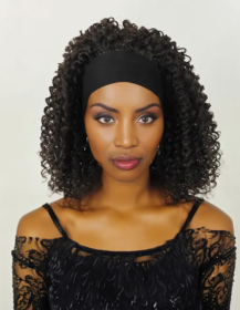 Especially Yours Curly Headband Wig Shoulder-Length Layers Of Natural Spiral Curls With Full Bouncy Volume  Comfy Stretch Band Runway Shades Of B (Option: Style4)